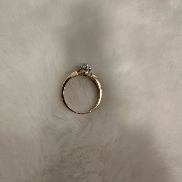 Engagement promise 14k Gold Diamond Ring 1/3 ct natural mined Diamonds size 5 - Picture 11 of 12